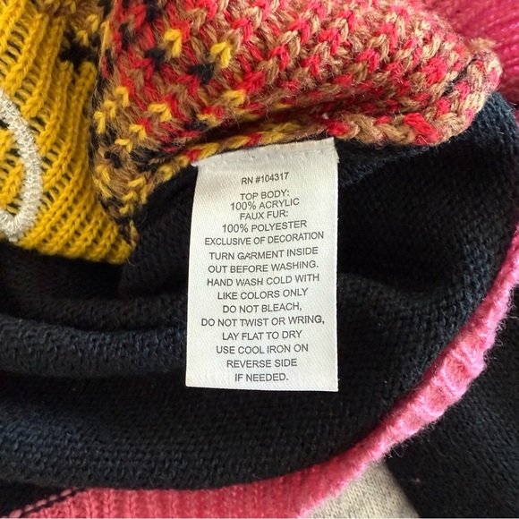 Festive Sequin Llama Tassel Snowflake Ugly Christmas Cropped Sweater Medium - Picture 4 of 4